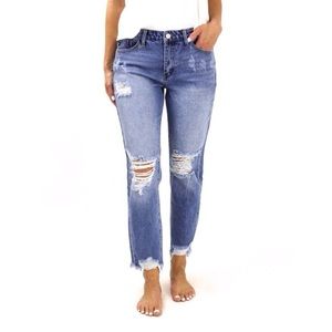 KANCAN | NWT Distressed Hi-Rise Boyfriend Jeans